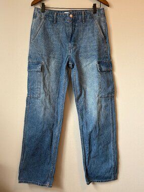Aritzia Denim Forum 90s Edie Lo-Rise Cargo baggy Jeans Size 27